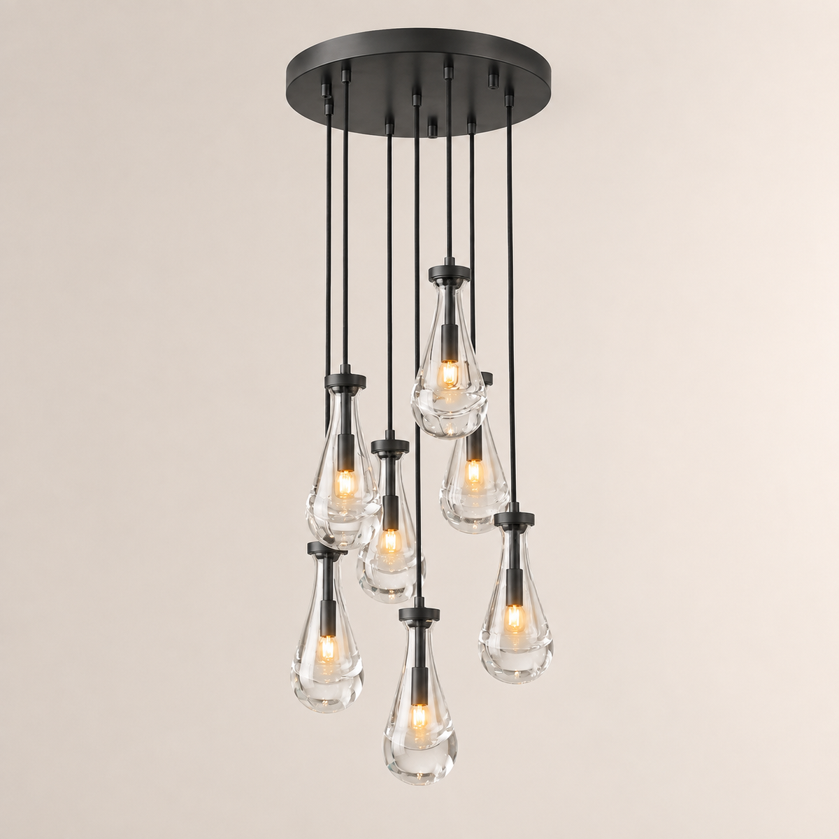 Aurelia Rain Round Chandelier 18"D