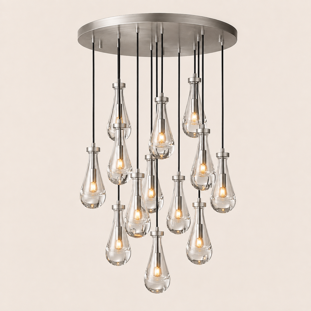 Aurelia Rain Round Chandelier 36“D