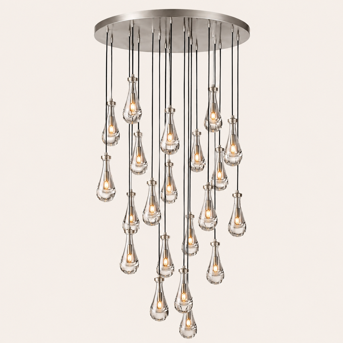 Aurelia Rain Round Chandelier 47“D