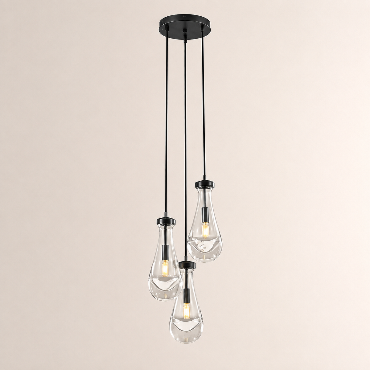 Aurelia Rain Round Cord Chandelier 8"D