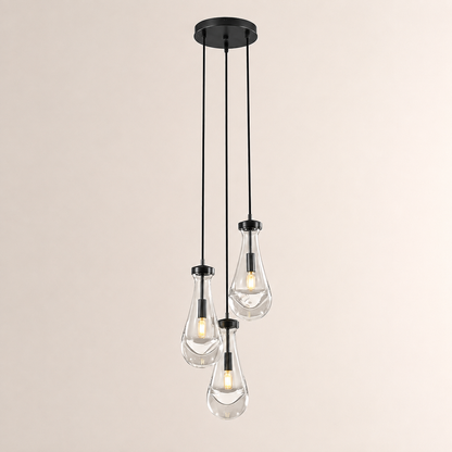 Aurelia Rain Round Cord Chandelier 8"D
