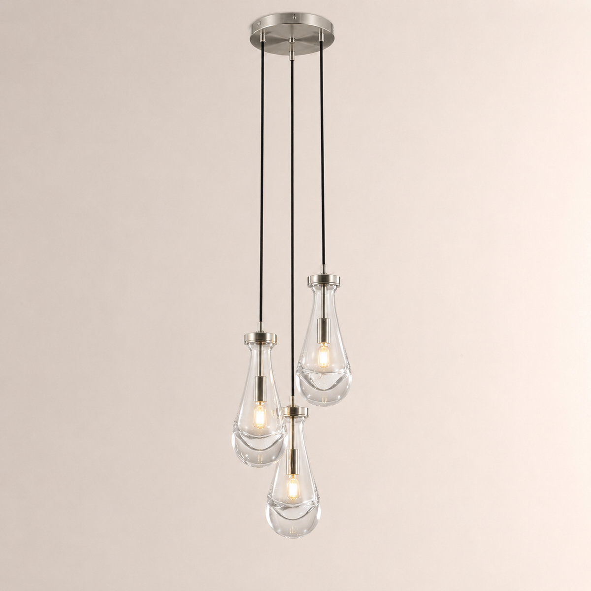 Aurelia Rain Round Cord Chandelier 8"D