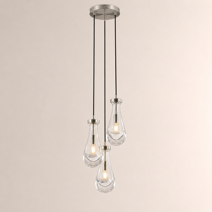 Aurelia Rain Round Cord Chandelier 8"D
