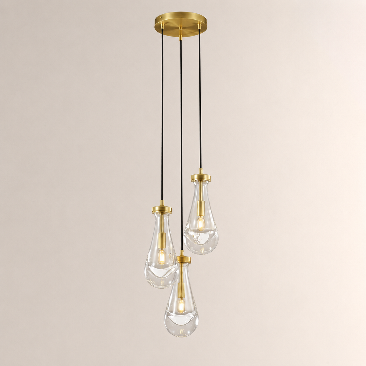 Aurelia Rain Round Cord Chandelier 8"D