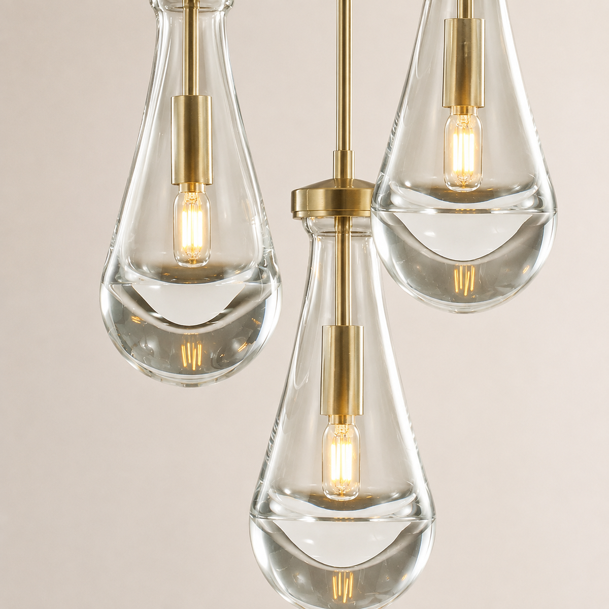 Aurelia Rain Round Rod Chandelier 8"D