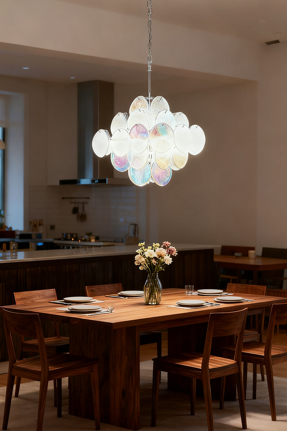Aurelia Lridescent Art Chandelier - view 2 | everlamps