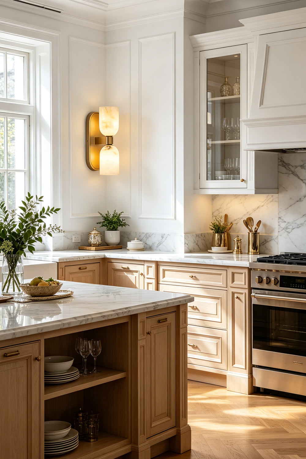 Aurelian Alabaster Wall Light for Kitchen | vexa lamps