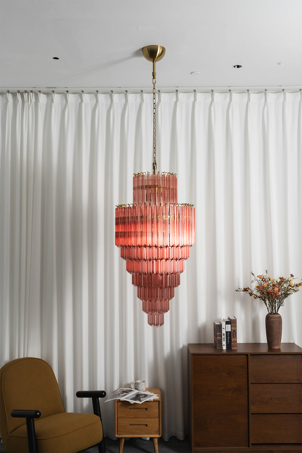 Aurora Cascade Glass Chandelier for Living room | Samu  Lamp