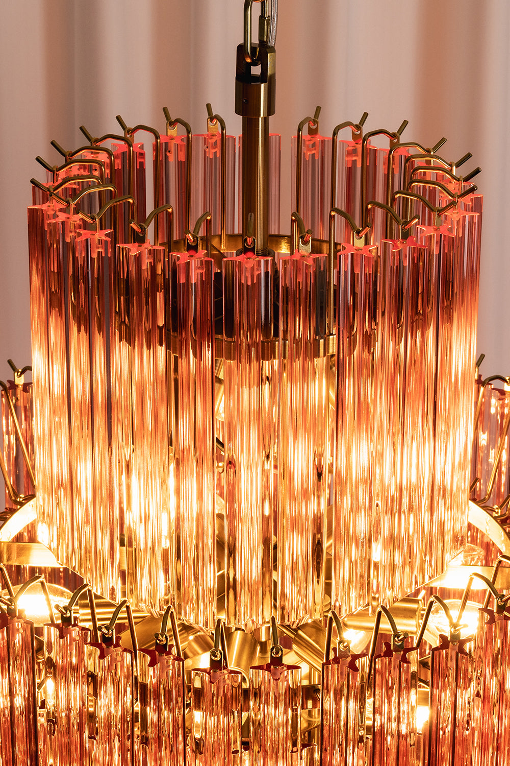 Aurora Cascade Glass Chandelier | detail | Samu  Lamp