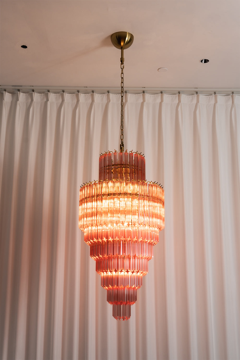 Aurora Cascade Glass Chandelier | detail | Samu  Lamp