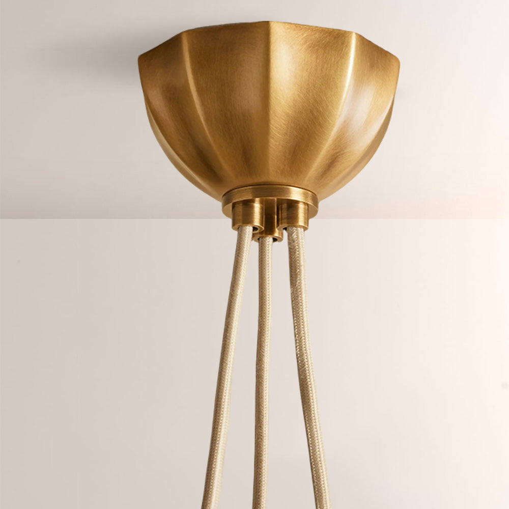 Maren Multi-Globe Ribbed Opal Glass Chandelier