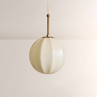 Maren Ribbed Opal Glass Pendant Light 12"D 16"D 20"D