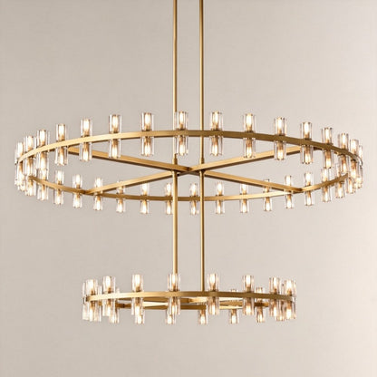Avelune LED Round Two Tier Chandelier 60"D