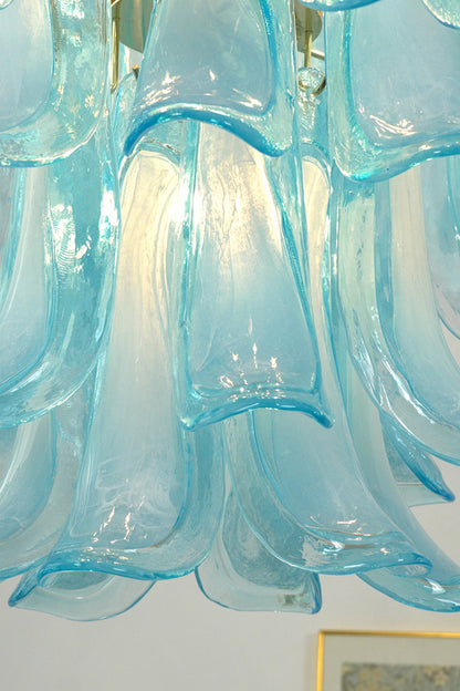 Azurea Petal Glass Chandelier |Glass detail | Samu  Lamp