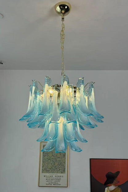 Azurea Petal Glass Chandelier | detail | Samu  Lamp