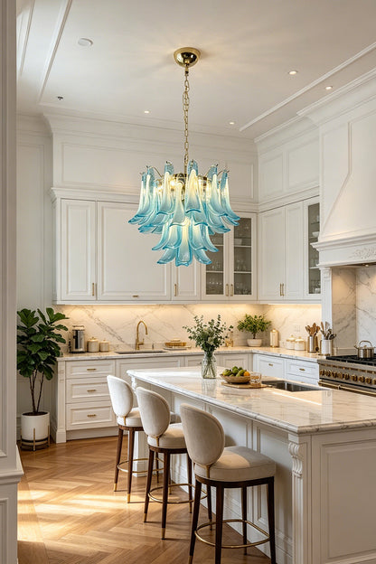 Azurea Petal Glass Chandelier for Living room | Samu  Lamp