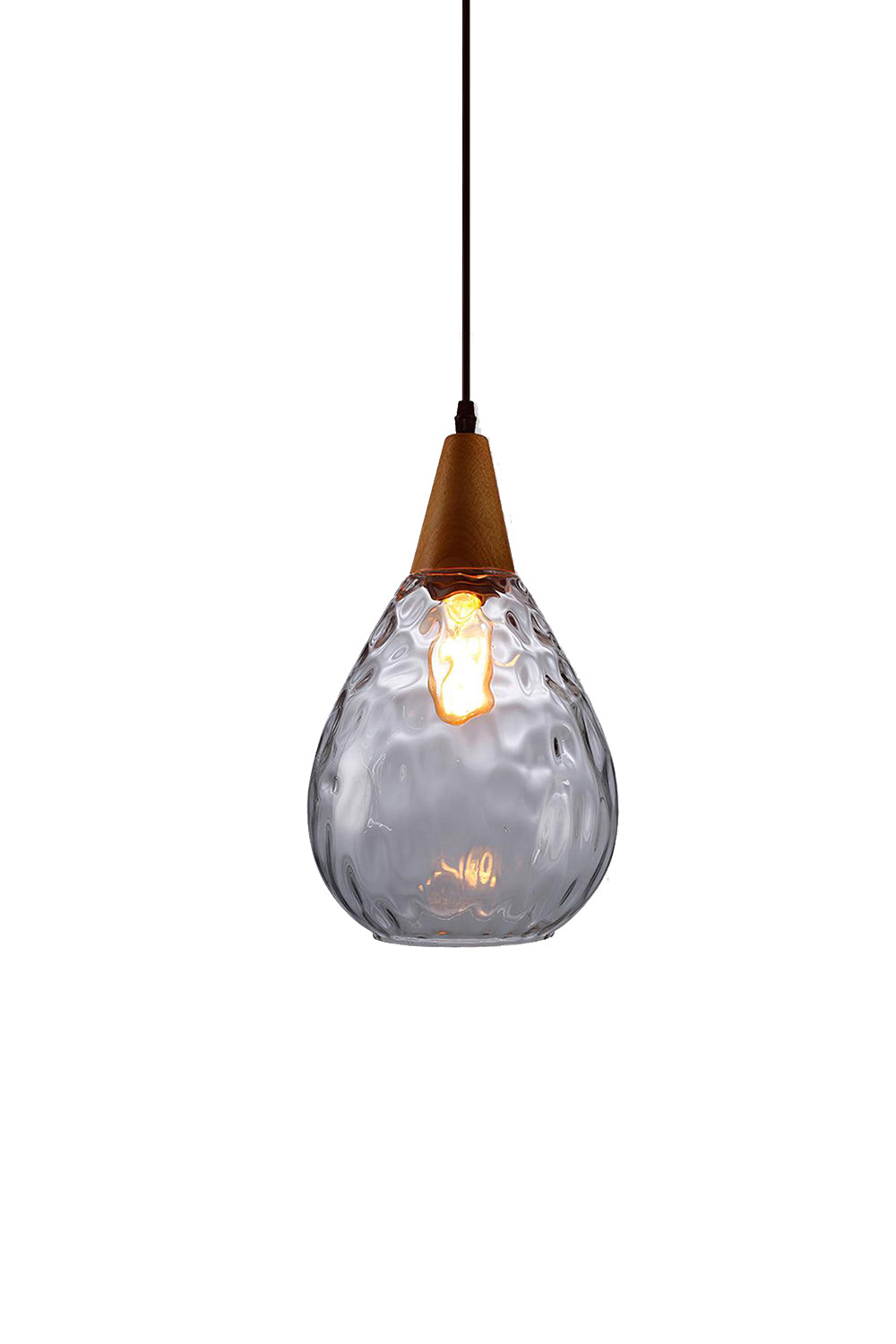Besnier Rippled Glass Pendant Light - view 14 | everlamps