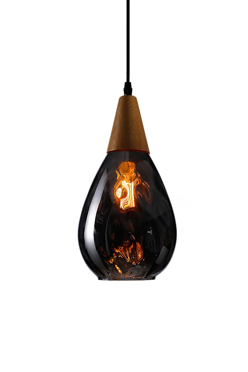 Besnier Rippled Glass Pendant Light - view 19 | everlamps