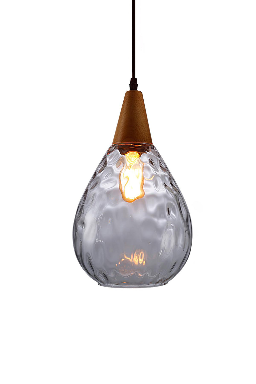 Besnier Rippled Glass Pendant Light - view 18 | everlamps