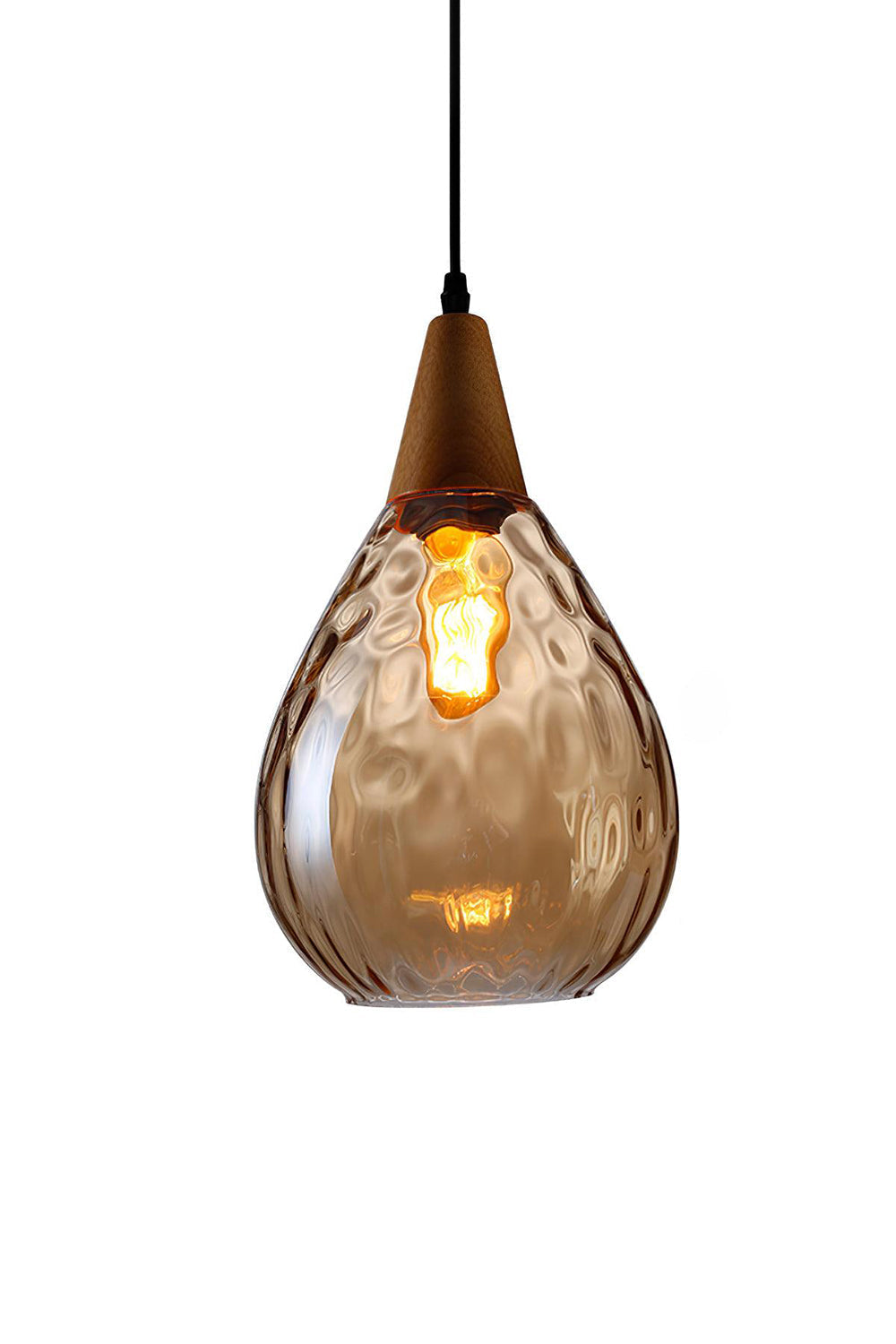 Besnier Rippled Glass Pendant Light - view 20 | everlamps
