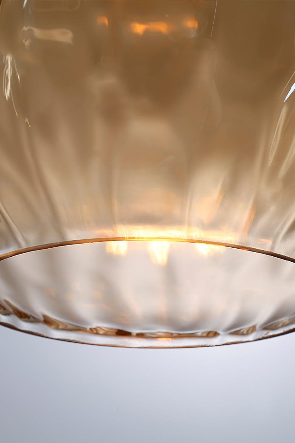 Besnier Rippled Glass Pendant Light - view 9 | everlamps