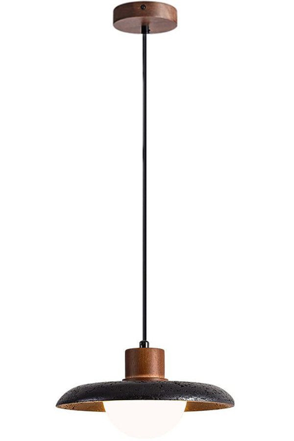 Black Travertine Dome Pendant Light - view 15 | everlamps