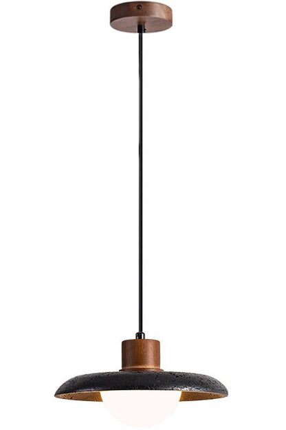 Black Travertine Dome Pendant Light - view 15 | everlamps