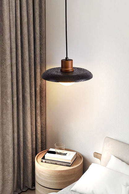 Black Travertine Dome Pendant Light - view 13 | everlamps