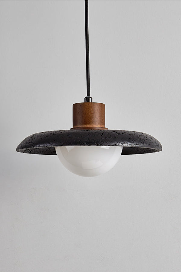 Black Travertine Dome Pendant Light - view 14 | everlamps