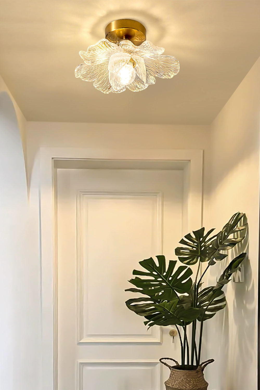 Blooming Glass Flower Ceiling Lamp - view 4 | everlamps