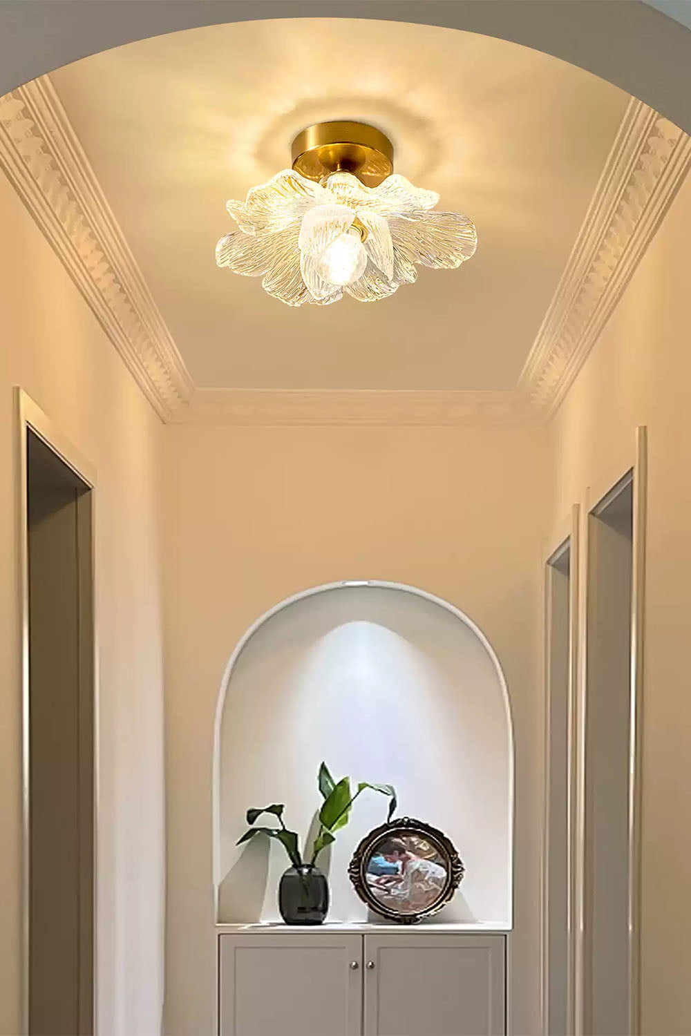Blooming Glass Flower Ceiling Lamp - view 2 | everlamps