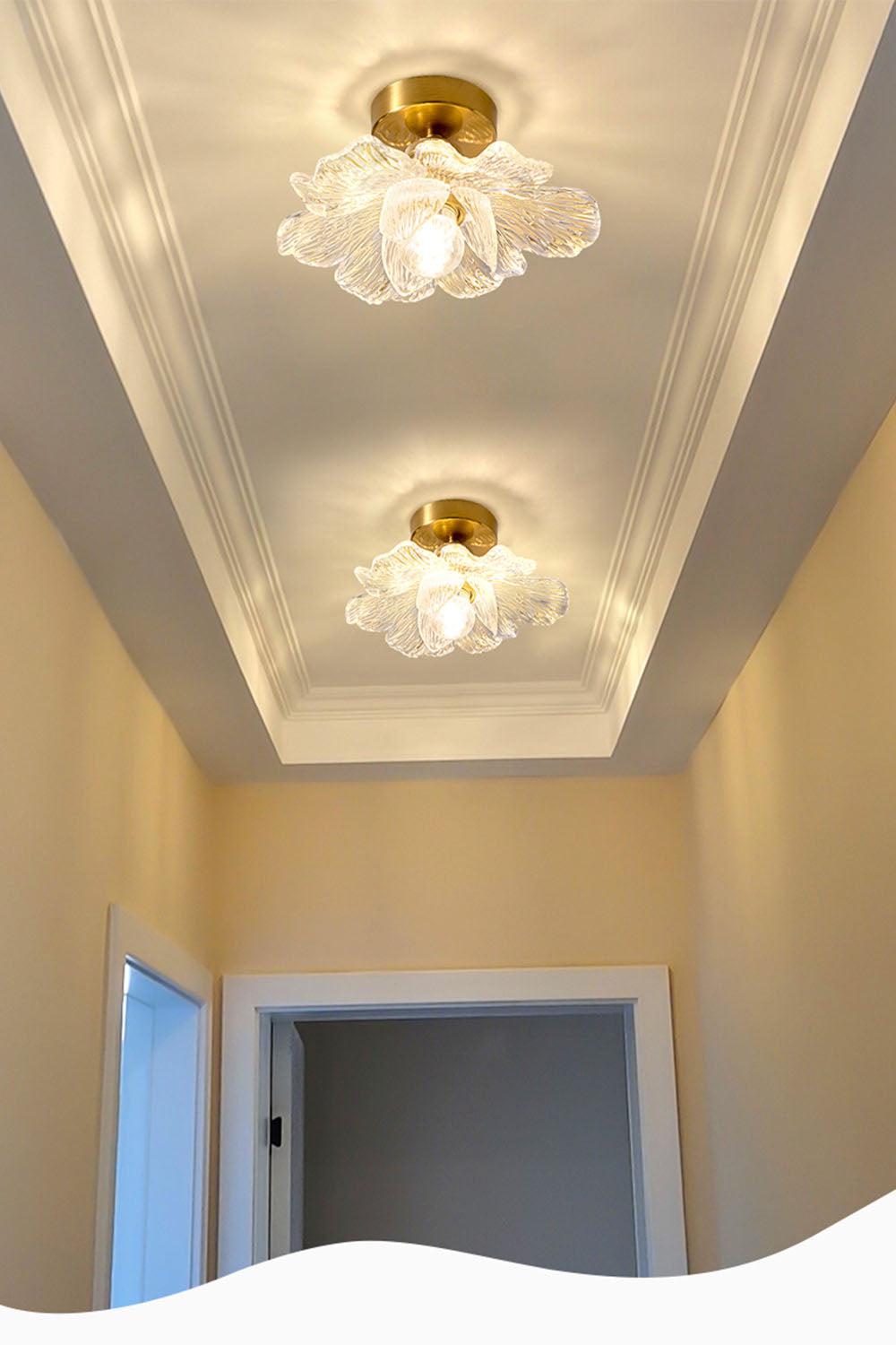 Blooming Glass Flower Ceiling Lamp - view 3 | everlamps