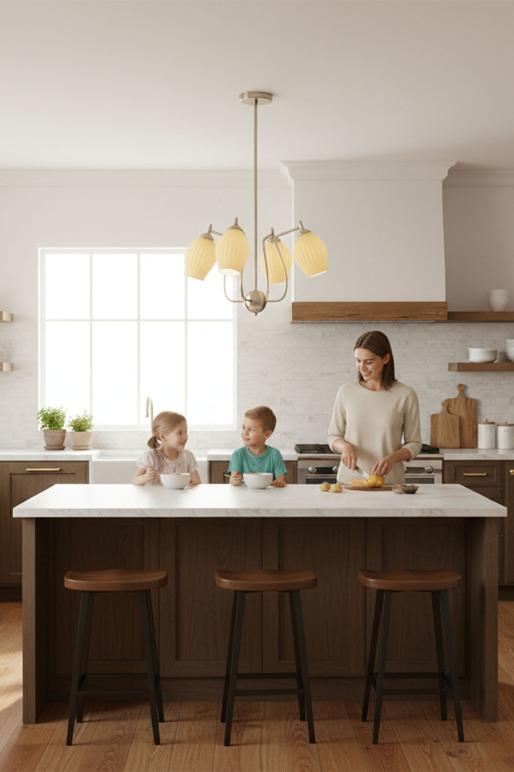 Blooming Petal  Glass Chandelier - view 5 | everlamps