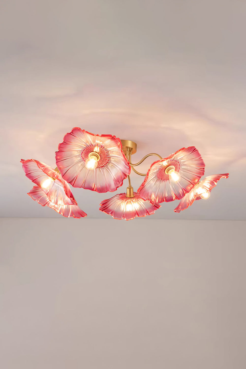 Blossom Petal Glass Ceiling Lamp - view 13 | everlamps