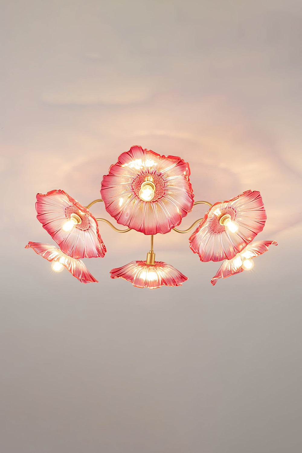 Blossom Petal Glass Ceiling Lamp - view 14 | everlamps
