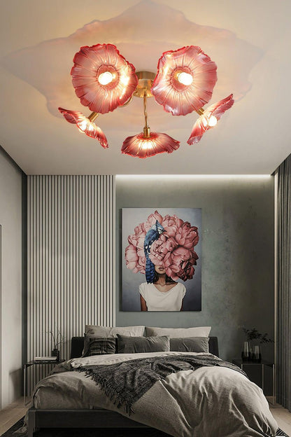 Blossom Petal Glass Ceiling Lamp - view 3 | everlamps