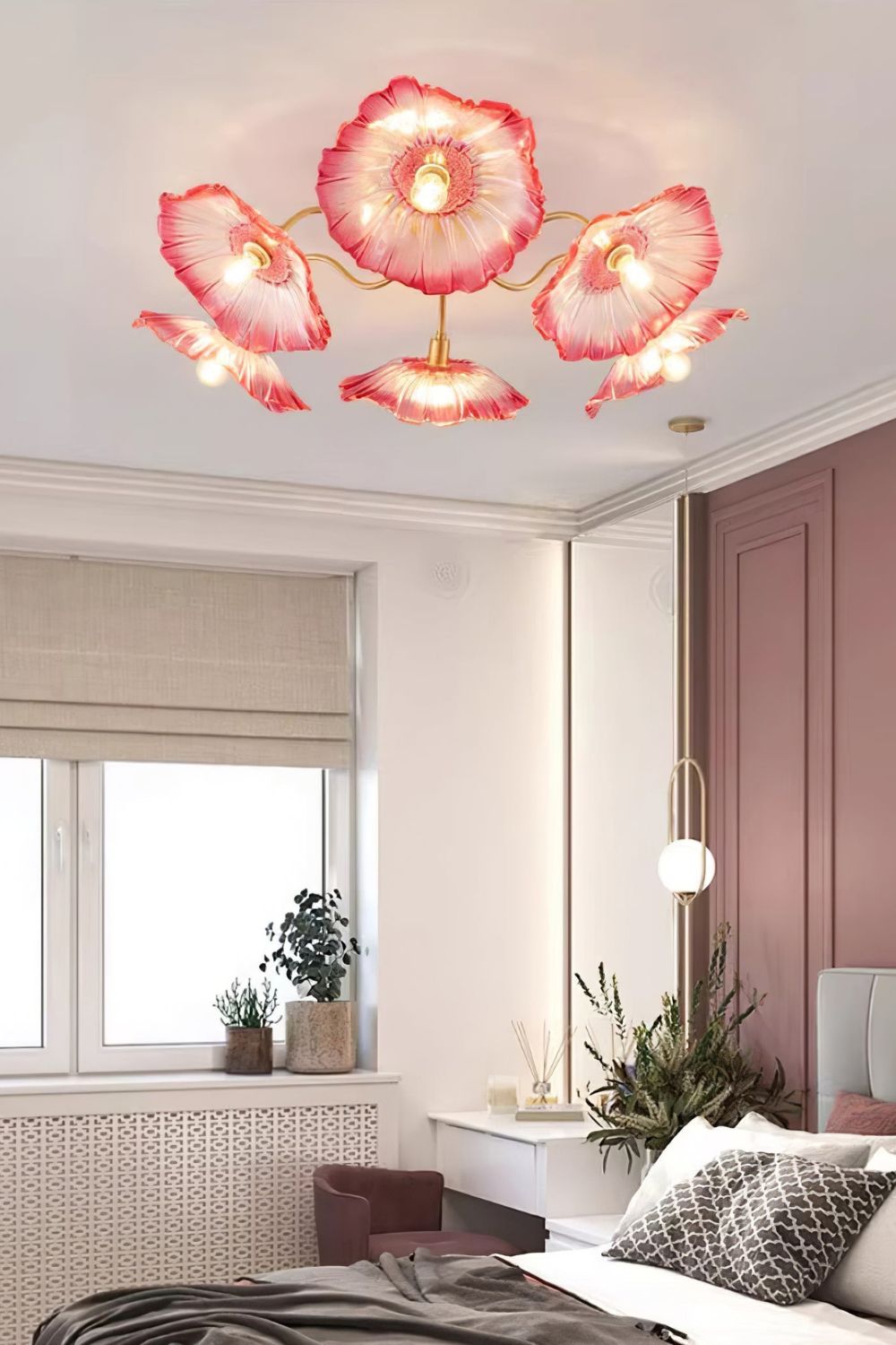 Blossom Petal Glass Ceiling Lamp - view 6 | everlamps