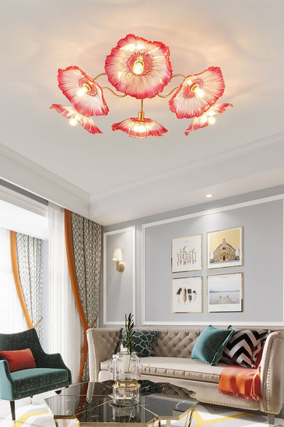Blossom Petal Glass Ceiling Lamp - view 7 | everlamps