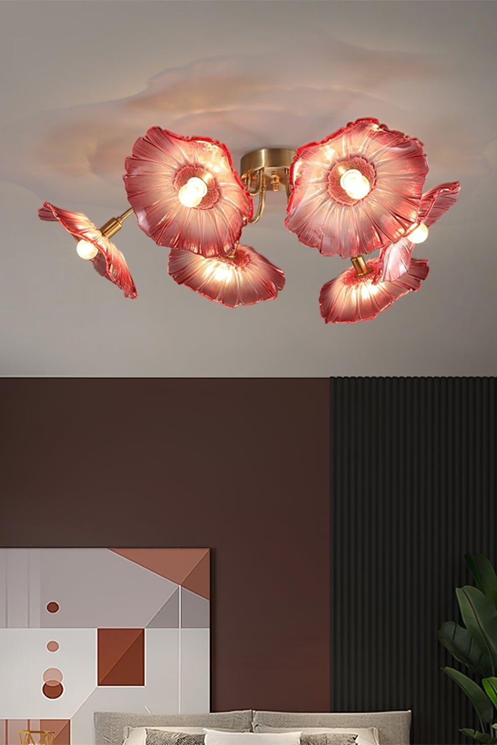 Blossom Petal Glass Ceiling Lamp - view 9 | everlamps
