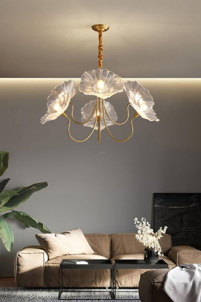 Blossom Petal Glass Chandelier - view 6 | everlamps