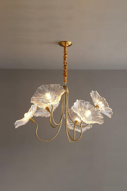 Blossom Petal Glass Chandelier - view 17 | everlamps