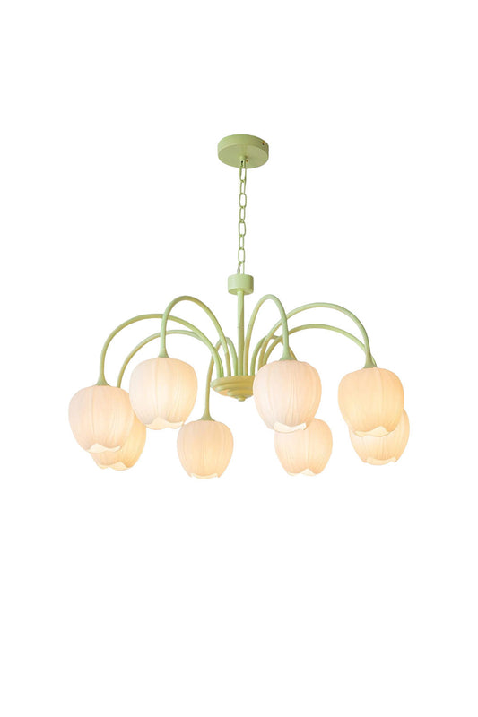 Blossom Tulip Matcha Chandelier | everlamps