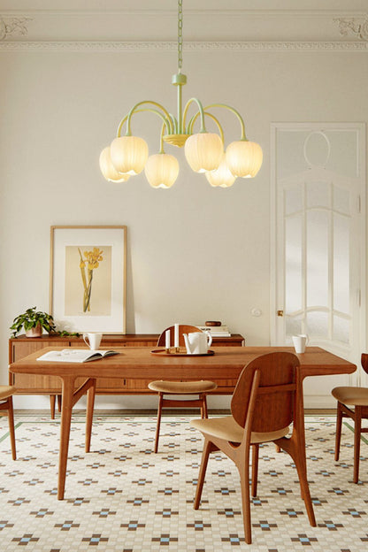 Blossom Tulip Matcha Chandelier - view 8 | everlamps