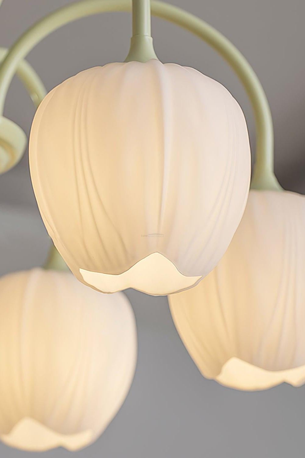 Blossom Tulip Matcha Chandelier - view 11 | everlamps