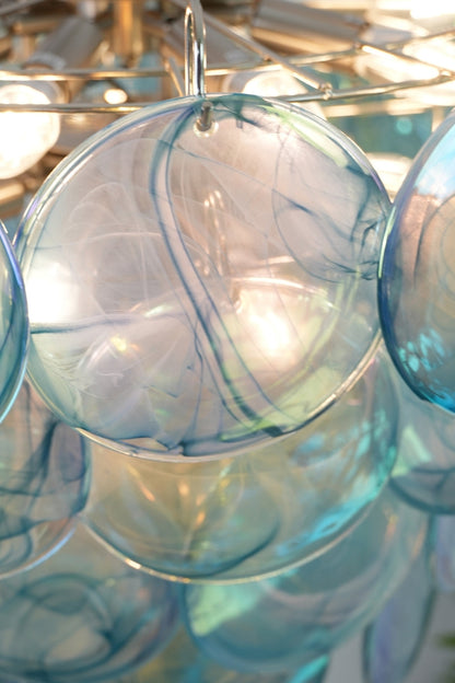 Blue Glass High Quality Art Iridescent Chandelier - view 10 | everlamps