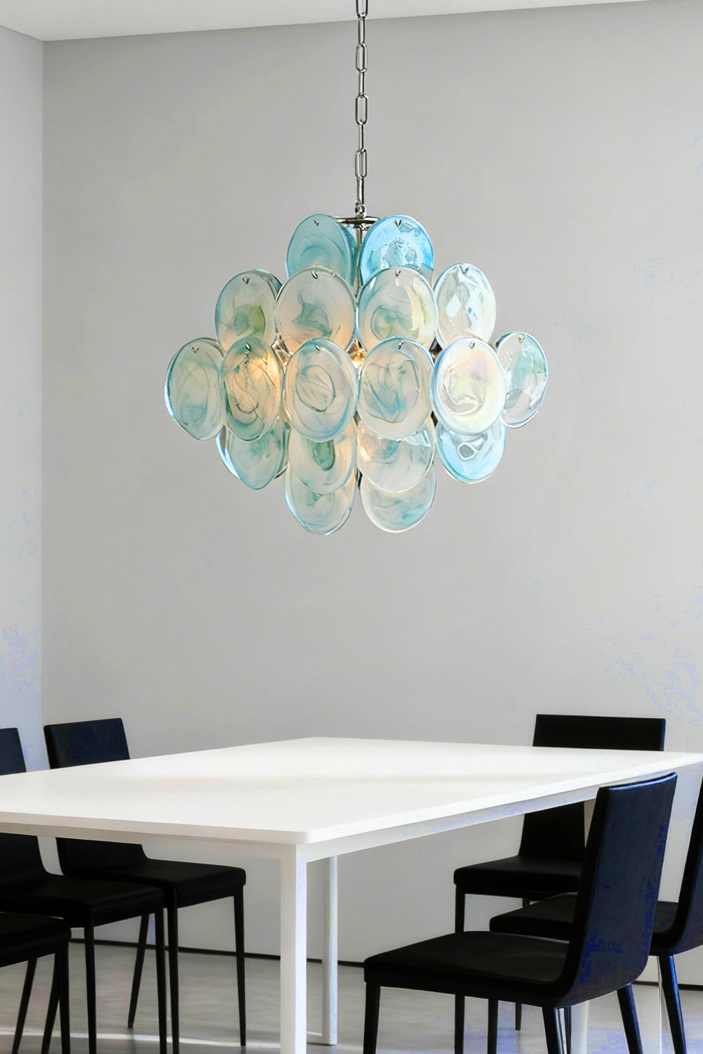 Blue Art Disk Chandelier - view 4 | everlamps