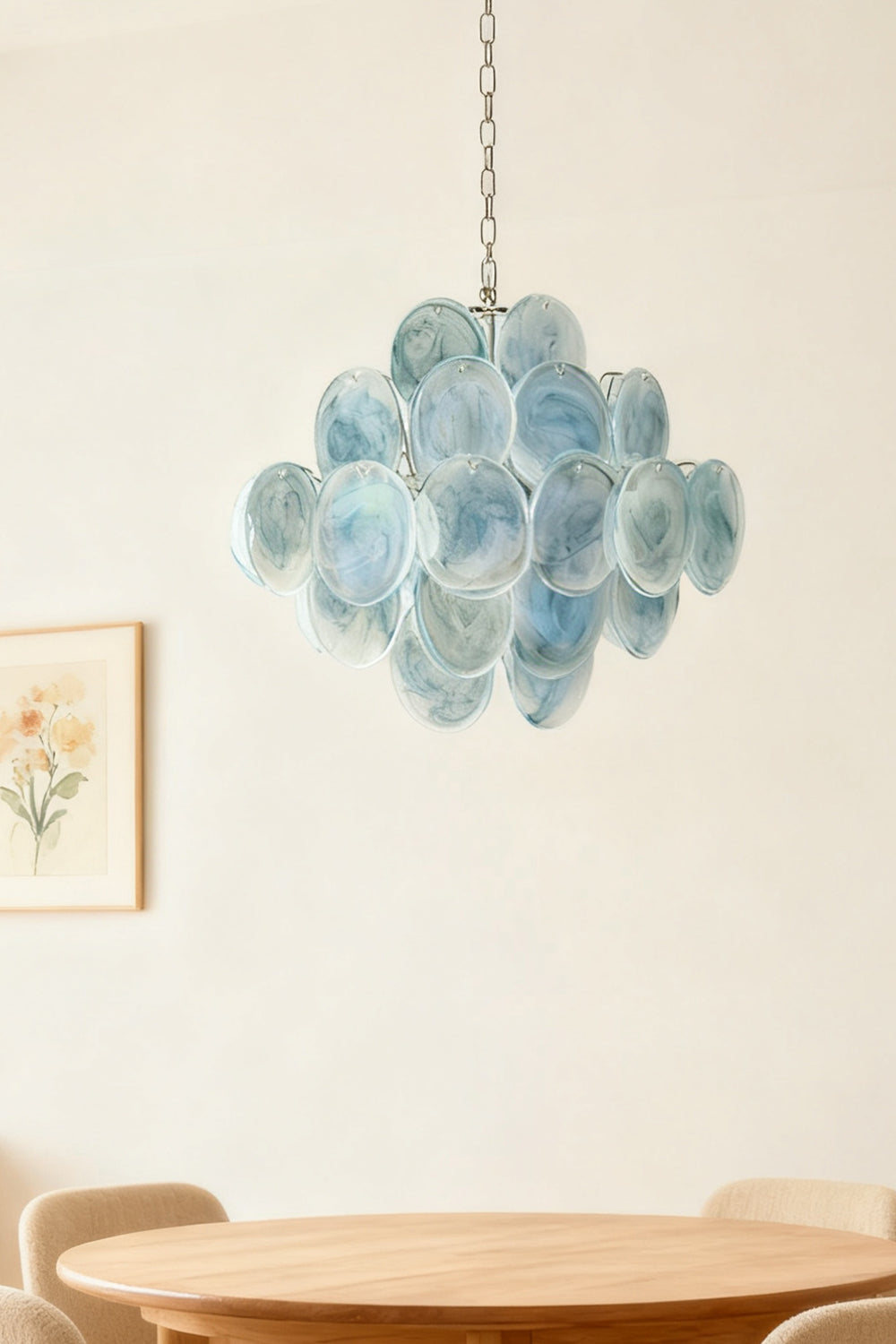 Blue Art Disk Chandelier - view 7 | everlamps
