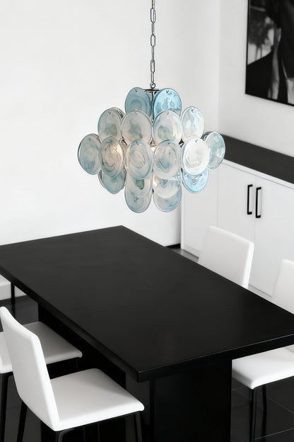 Blue Art Disk Chandelier - view 6 | everlamps