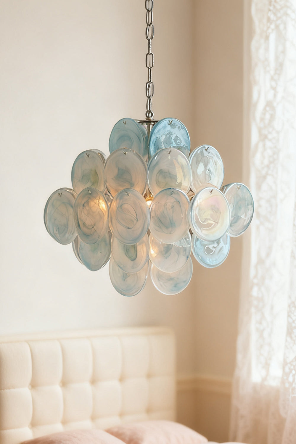 Blue Art Disk Chandelier - view 8 | everlamps