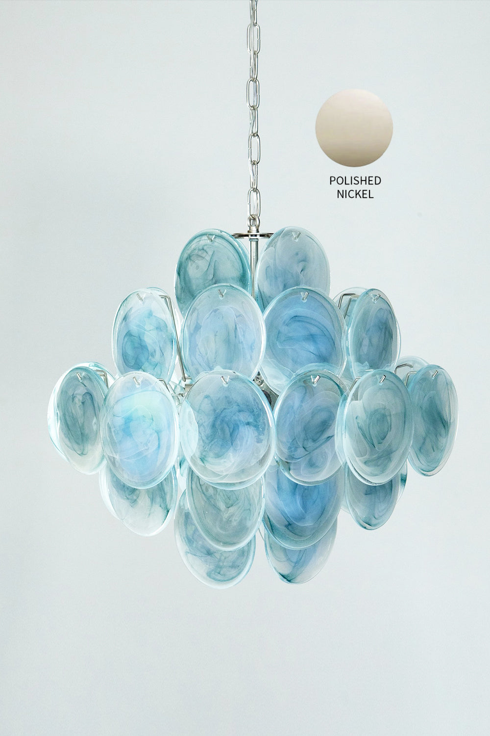 Blue Art Disk Chandelier - view 16 | everlamps